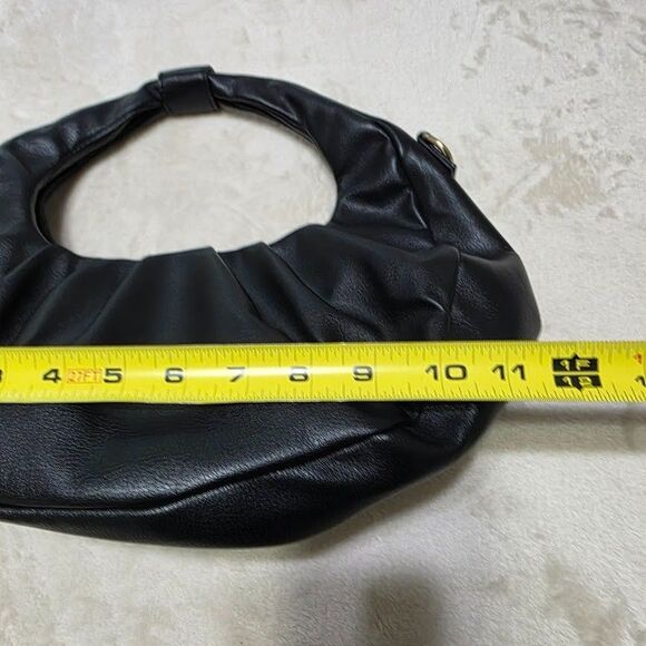 Scoop Black Gold Accents Women's Crescent Crossbody Bag Small Includes Strap - Picture 5 of 7